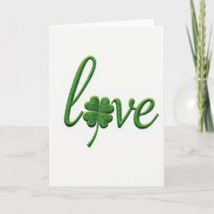 Carte brodée Lucky Love