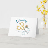 Carte Broderie (Fleur jaune)