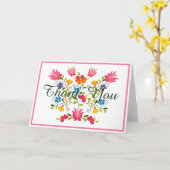 Carte Broderie florale sur mesure (Fleur jaune)