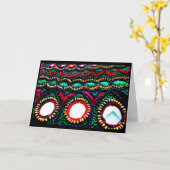 Carte Broderie indienne (Fleur jaune)