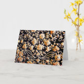 Carte Broderie indienne (Fleur jaune)