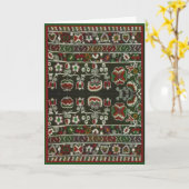 Carte Broderie roumaine vintage (Fleur jaune)