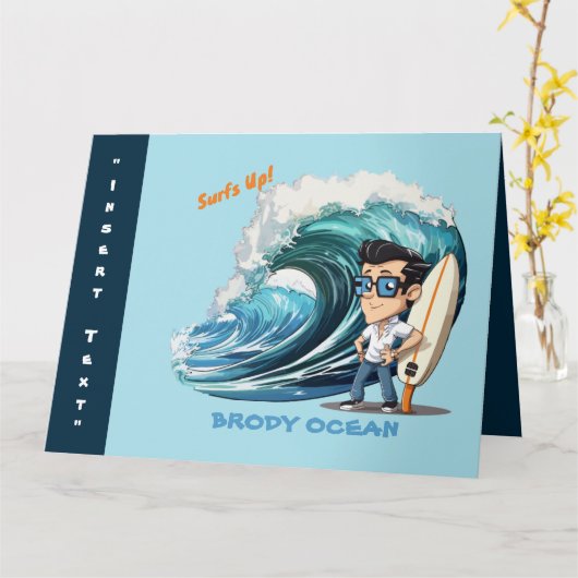 Carte Brody Ocean Wavecrest (Fleur jaune)