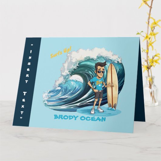 Carte Brody Ocean Wavecrest (Fleur jaune)