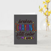 Carte Broken Crayons Still Colour Mental Health Awarenes (Fleur jaune)