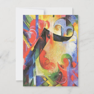 Carte Broken Forms par Franz Marc, Art Abstrait Vintage