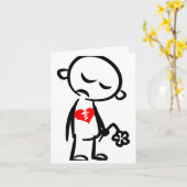Carte Broken Heart Valentine (Fleur jaune)