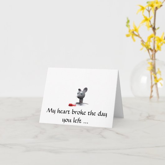 Carte Broken Hearted (Fleur jaune)