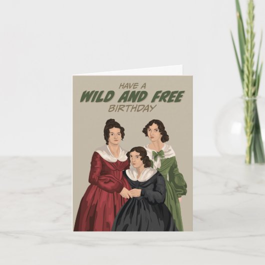 Carte Bronte soeurs Wild et gratuit Anniversaire (Devant)