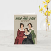 Carte Bronte soeurs Wild et gratuit Anniversaire (Fleur jaune)