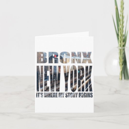 Carte Bronx New York Where My Story Begins  (Devant)