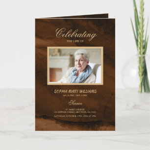 Carte Bronz & Photo Calligraphy Memorial Program