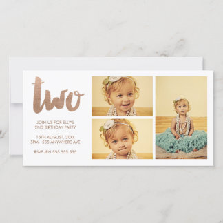 Carte Bronze 2e anniversaire Blanc 3 image photo