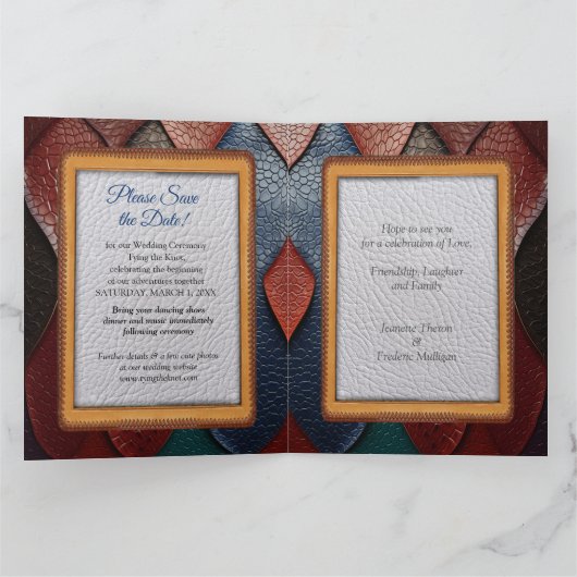 Carte Bronze abstrait, style baroque bleu doré (Intérieur)