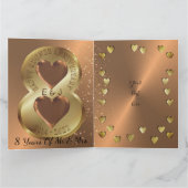 Carte Bronze personnalisé 8e année Mariage Anniversaire (Intérieur)