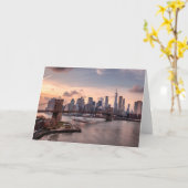 Carte Brooklyn Bridge et Lower Manhattan (Fleur jaune)