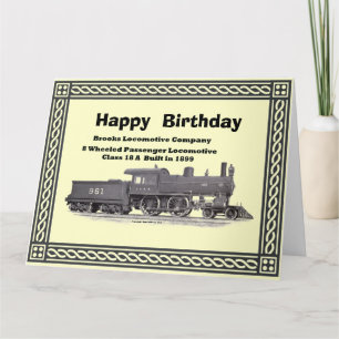 Carte Brooks Locomotive Works #961 Birthday Card