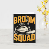Carte Broom Squad Ice Sweeng Rock Stone Sliding Curling (Fleur jaune)