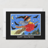 Carte Broomstick plat Halloween Personnalisé (Devant)