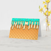 Carte Brosse à cône de crème glacée avec arrosage (Fleur jaune)