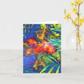Carte Brosse à flacon d'art floral (Fleur jaune)