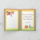 Carte Brosse de feuillage d'automne pour Thanksgiving (Intérieur)