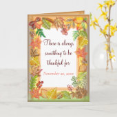 Carte Brosse de feuillage d'automne pour Thanksgiving (Fleur jaune)