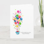 Carte Brother<br><div class="desc">A colorful illustration showing colorful different shape balloons bursting out of a magical gift box. Kinda joy,  happiness and colorful burst ! A colorful birthday celebration gift for your brother in law. Inside message est customizable.</div>