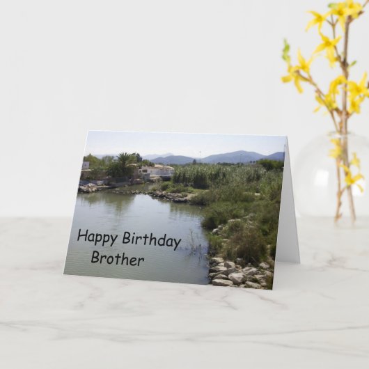 Carte Brother birthday (Fleur jaune)