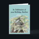 Carte Brother Birthday Humor Cute Watercolor Otter<br><div class="desc">Brother,  Birthday Humor Cute Watercolor Otter Art Nature Nature Animal</div>