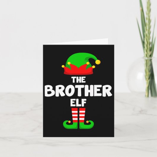 Carte Brother Elf drôle Noël Correspondant famille Pa (Devant)