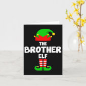 Carte Brother Elf drôle Noël Correspondant famille Pa (Fleur jaune)