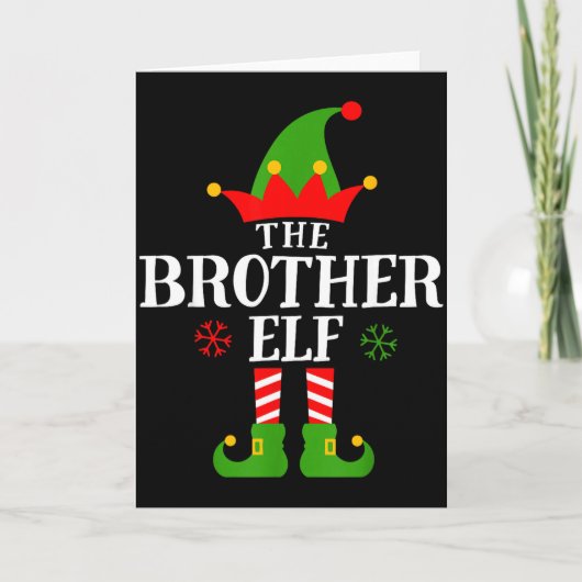 Carte Brother Elf Funny Matching Family Group Christmas (Devant)