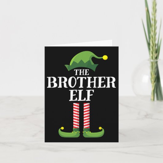 Carte Brother Elf Matching Famille Groupe Noël (Devant)