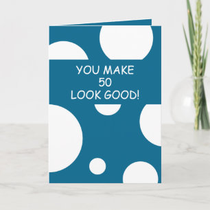 Carte Brother Funny Joke Blue Personnalisé 50e anniversa