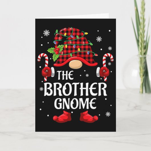 Carte Brother Gnome Matching Christmas Pjs For Family (Devant)