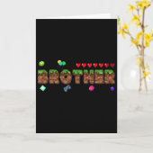 Carte Brother Of The Birthday Boy Pixel Game Matching Fa (Fleur jaune)