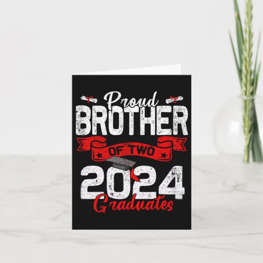 Carte Brother Of Two Cl 2024 Graduates Twins Graduation (Devant)