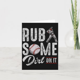 Carte Brouillard De Baseball Un Peu Dirt Sur Il Drôle Hu
