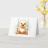 Carte Brouillard gai sur un blanc d'aquarelle à aile (Fleur jaune)