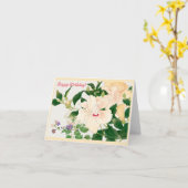 Carte Browallia & fleur ibiscus (Fleur jaune)