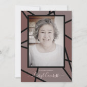 Carte Brown Abstrait En Mémoire Amoureuse Funérailles (Devant)