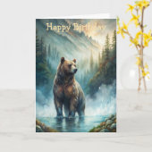 Carte Brown Bear  (Fleur jaune)