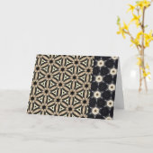 Carte Brown Black Chic Motif tendance (Fleur jaune)