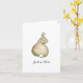 Carte Brown Bunny Note - Blanc (Fleur jaune)