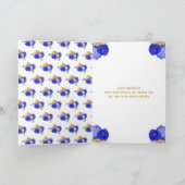 Carte Brown Cheveux Princesse Bleu Joyeux anniversaire (Intérieur)