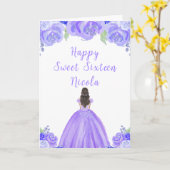Carte Brown Cheveux Princesse Sweet sixteen violet (Fleur jaune)