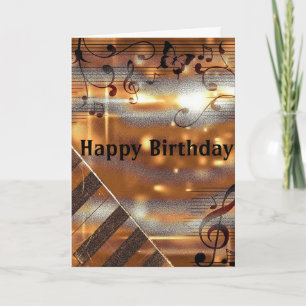 Carte Brown Clef Sheet Music Piano Anniversaire