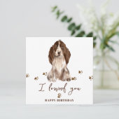 Carte Brown Cocker Spaniel Chien maman Chiot Animaux Ani (Debout devant)