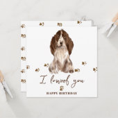 Carte Brown Cocker Spaniel Chien maman Chiot Animaux Ani (Devant/Arrière en situation)